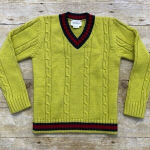 Authentic Gucci cable knit 100% wool sweater